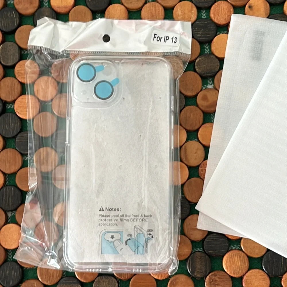 RQR 13 Pro Clear Phone Case with 2 Tempered Glass Screen Protectors